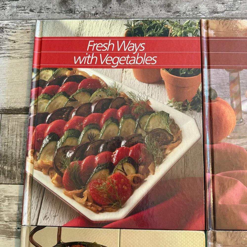 Time-Life Books Fresh Ways Cookbook Set Vegetables Poultry Desserts‎ 4 Volumes